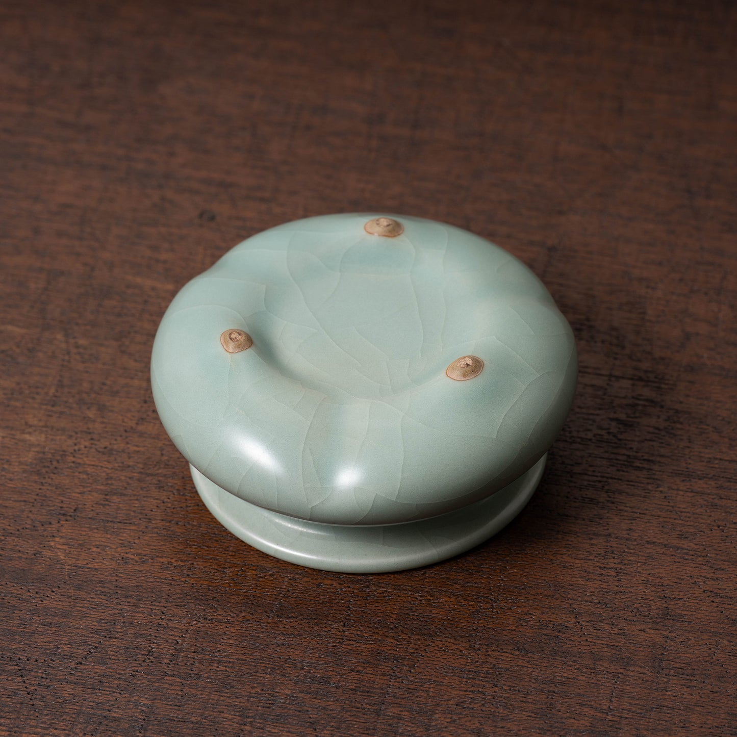 元代 龍泉窯 青磁三足香炉