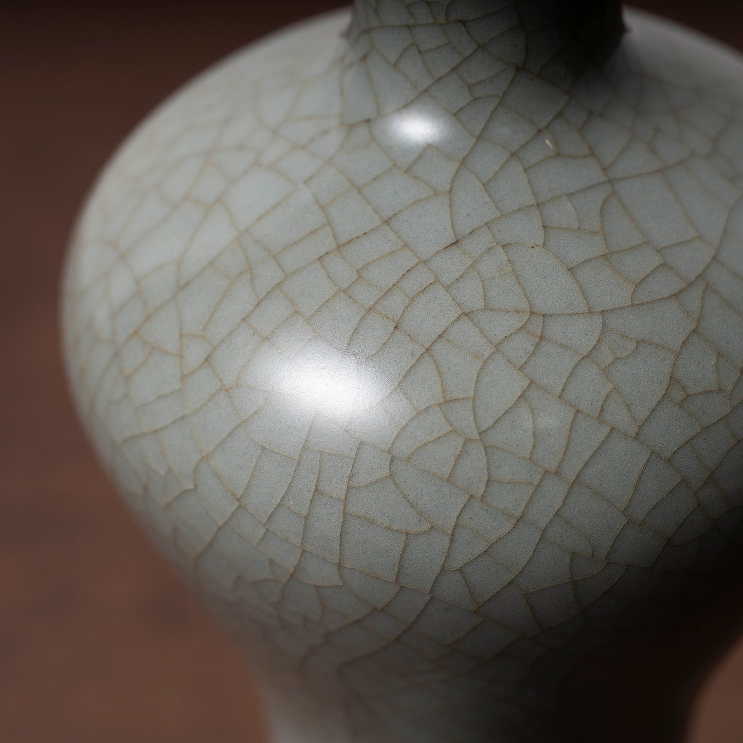 Southern Song Dynasty Guan ware Celadon Small Meiping Vase