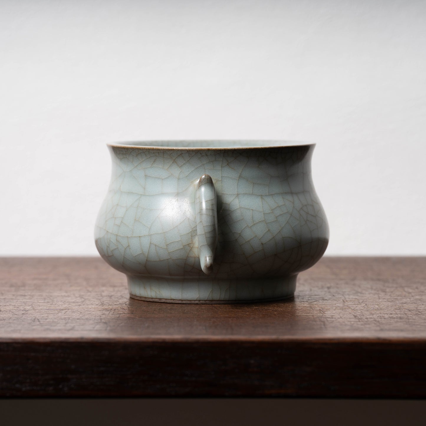 南宋官窯 青磁魚耳炉