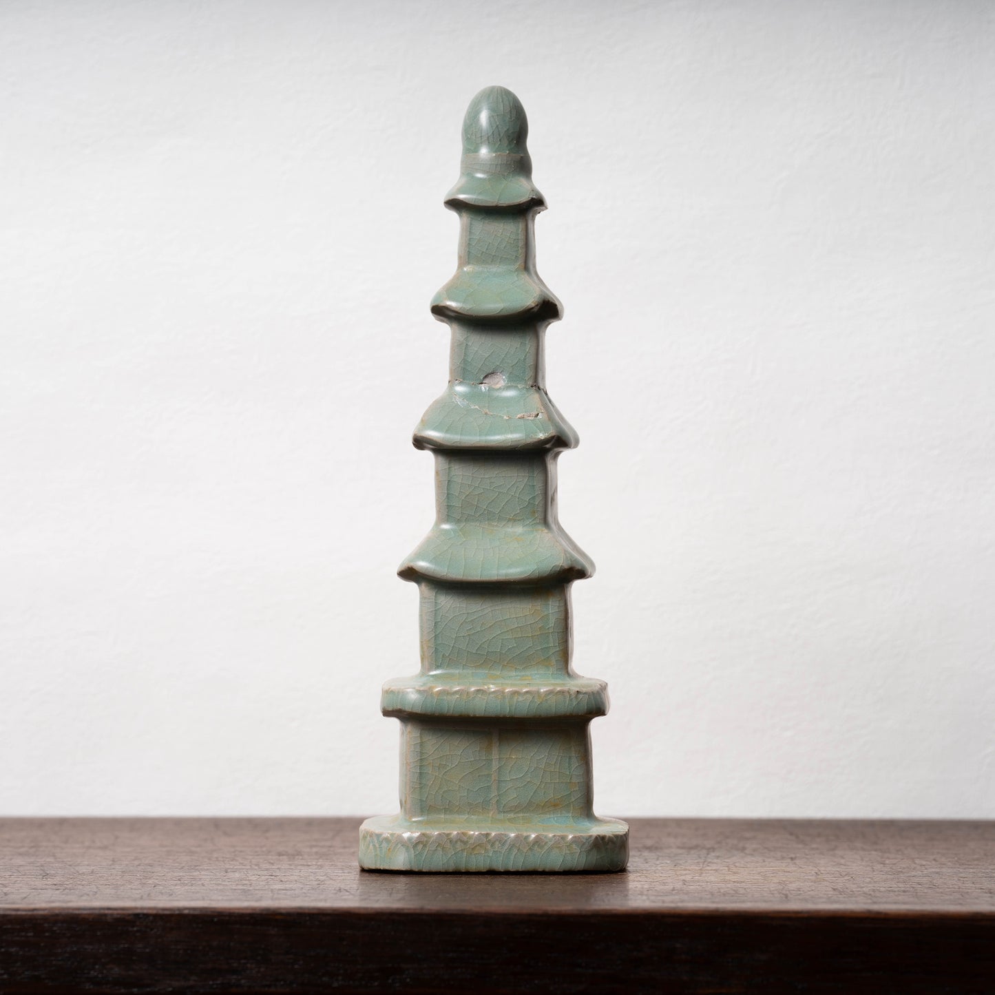 Goryeo Celadon Sutra Case with Pagoda Design