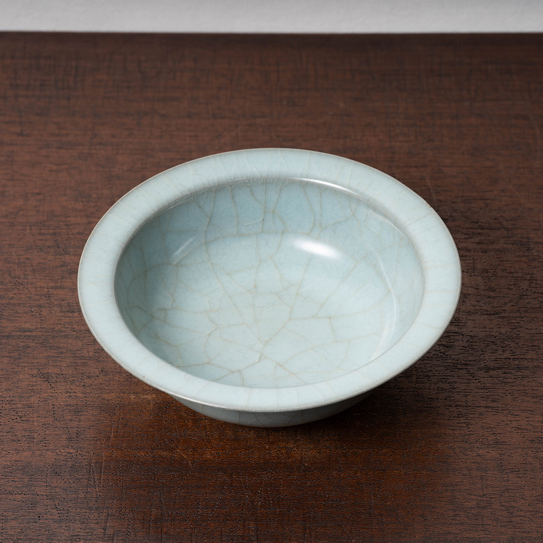 南宋官窯 青磁折沿鉢