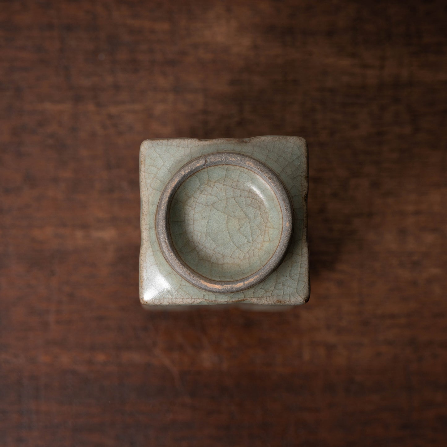 元代官窯 青磁琮形瓶