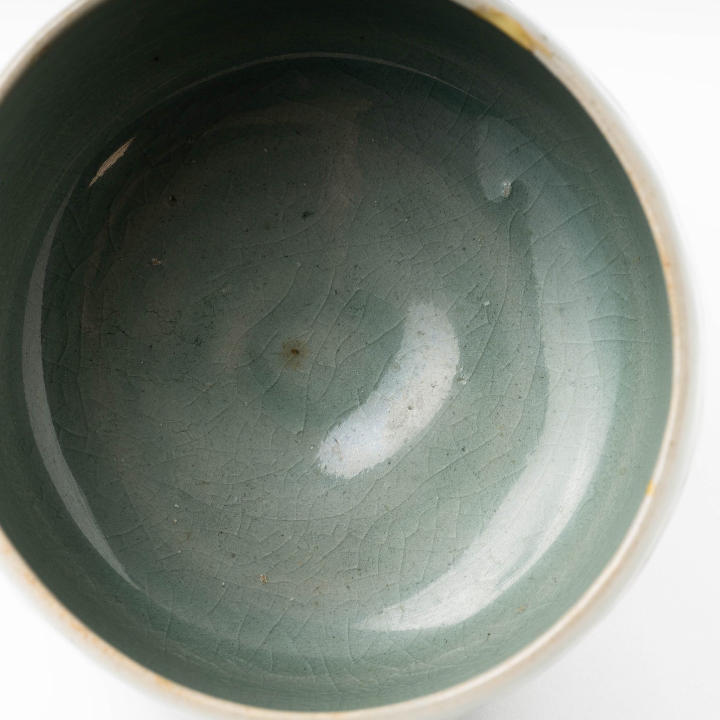 Goryeo Celadon Tea Bowl Carved Lotus Petal Design