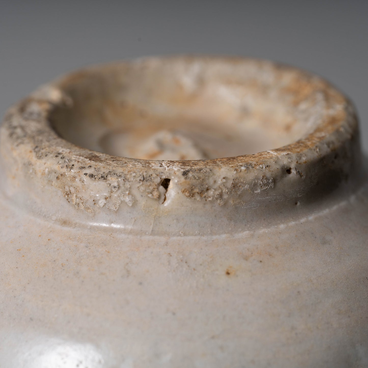 李朝 白磁鉄線魚紋瓶