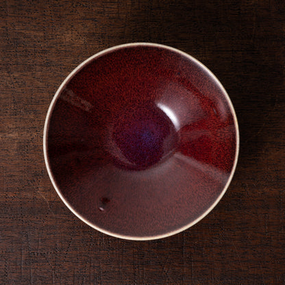 Qing Dynasty Red Glaze Kiln Transformation Tea bowl