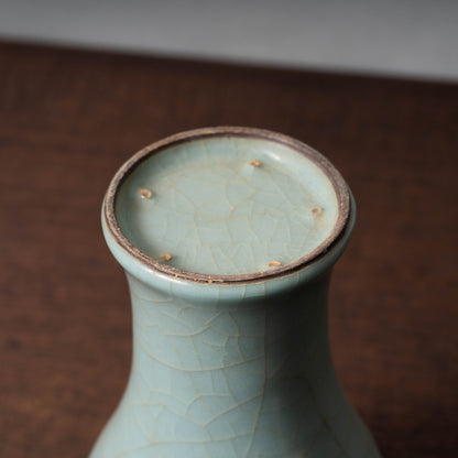 Southern Song Dynasty Guan ware Celadon Meiping Vase with Two Handle