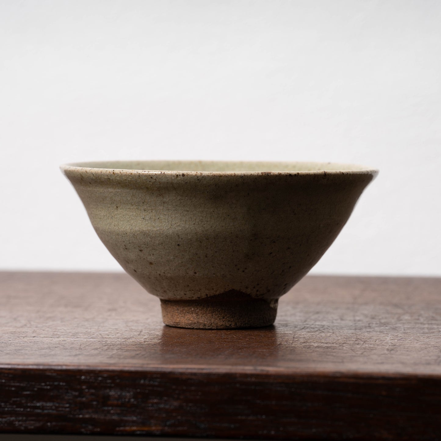 Joseon Dynasty Ido-Shaped Tea Bowl with Iron Graze Spots