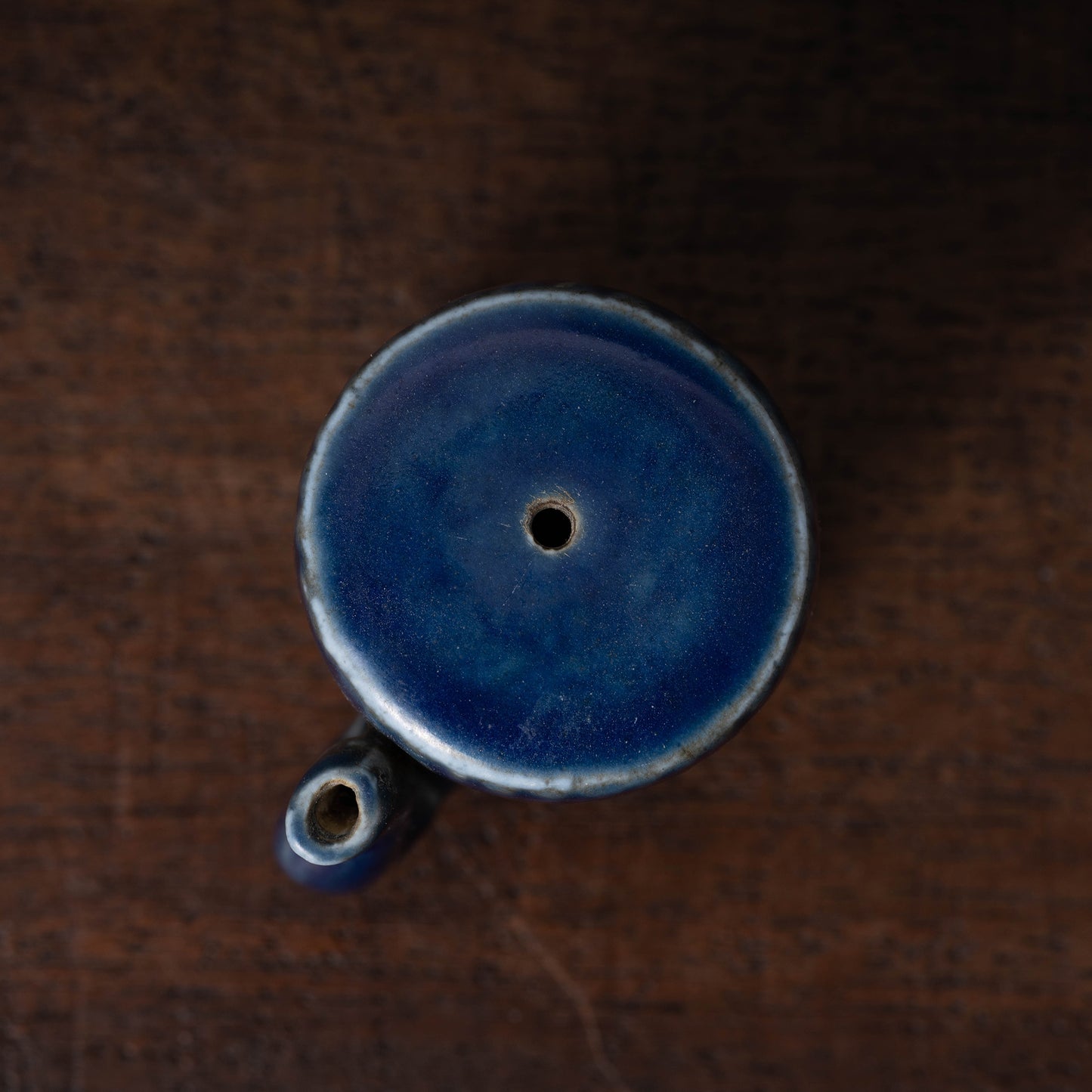 李朝 瑠璃釉円筒型水滴