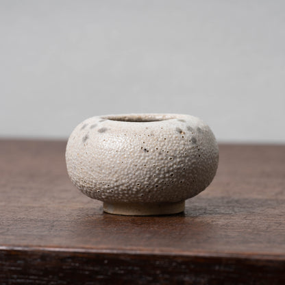 Joseon Dynasty White Porcelain Water Bowl with Underglaze Iron Brown