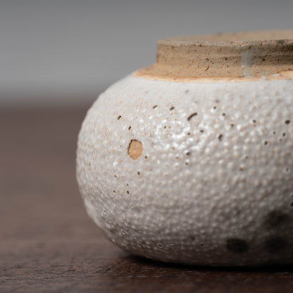 Joseon Dynasty White Porcelain Water Bowl with Underglaze Iron Brown