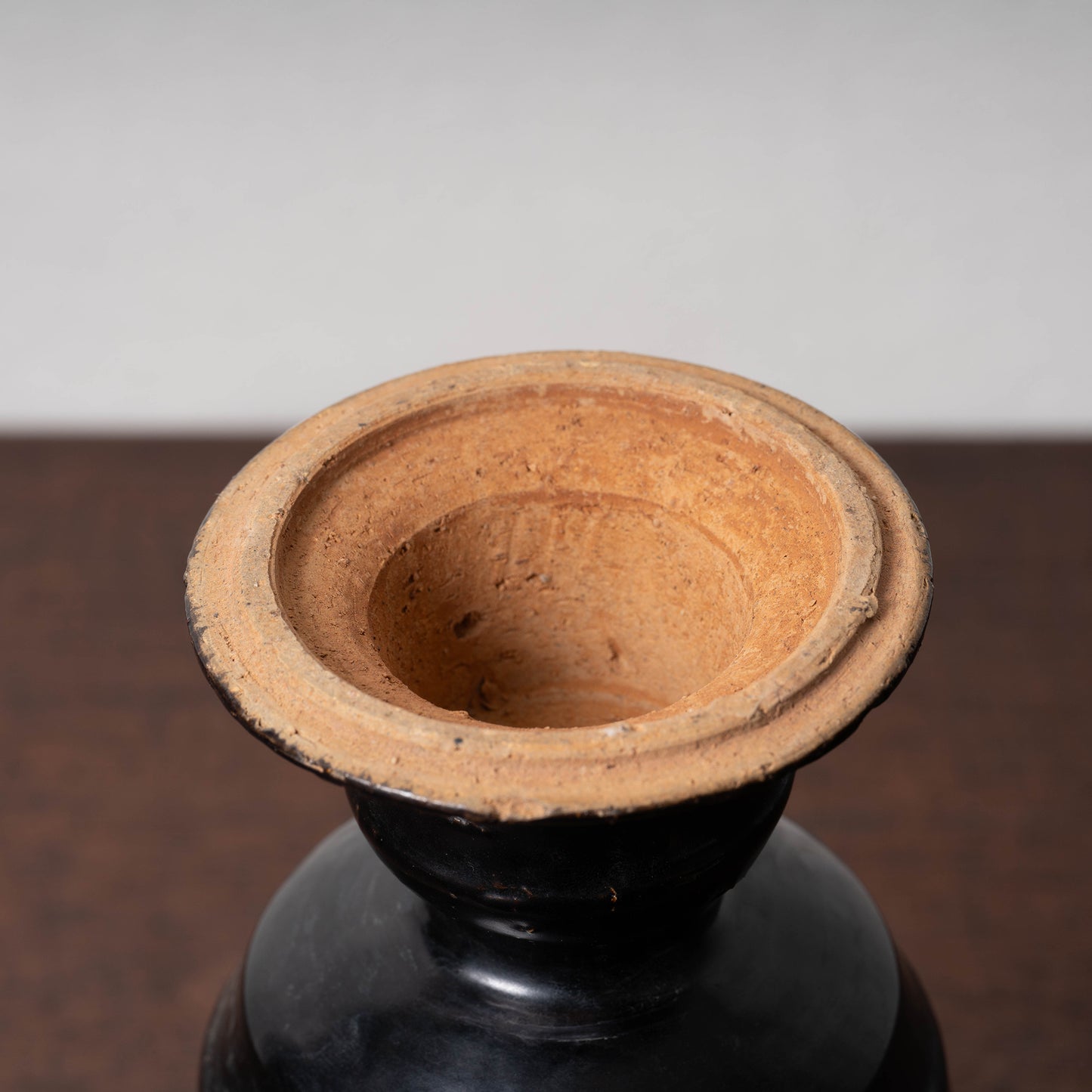 Southern Song Dynasty Chizou ware Black Glaze Bottle with Leaf Design