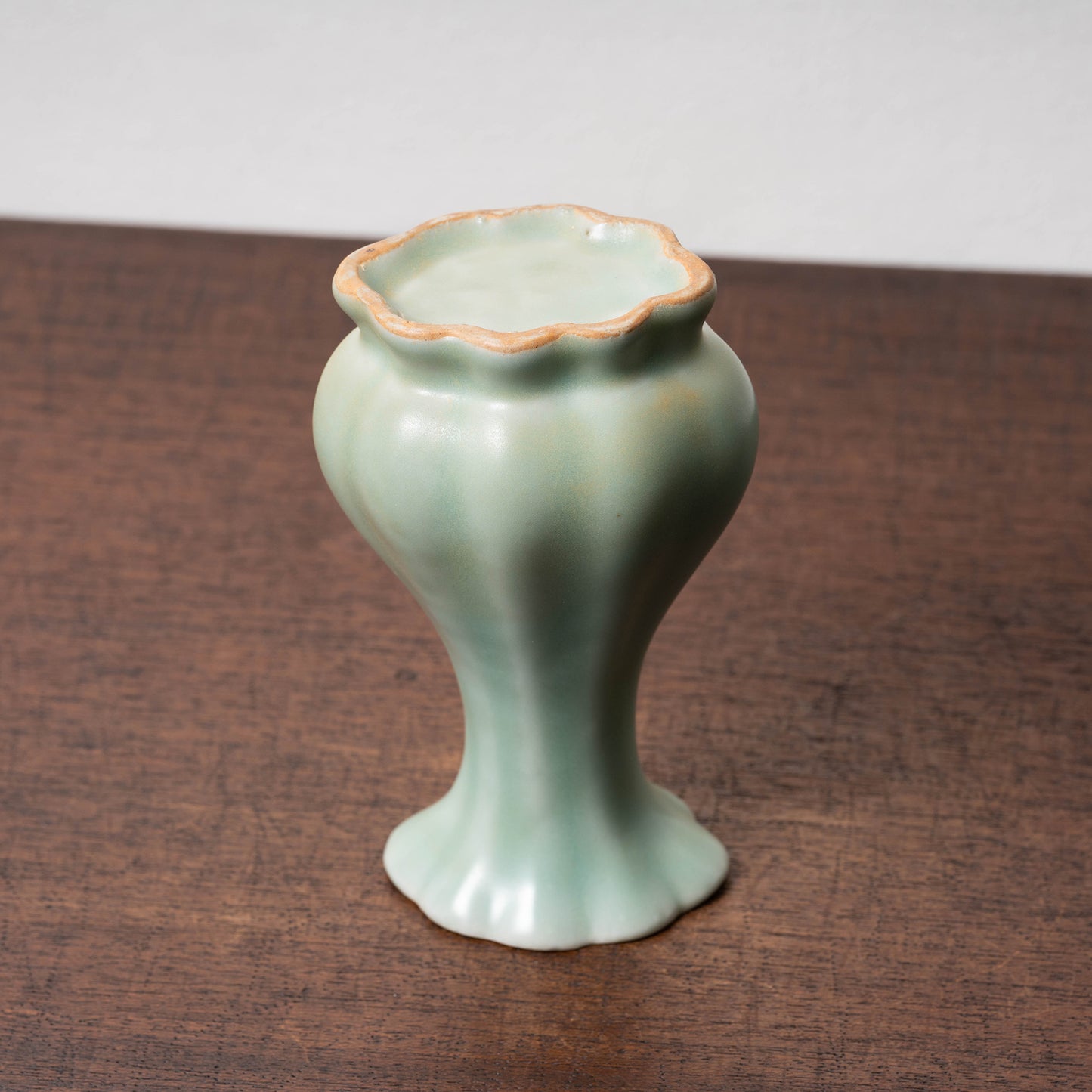 Yuan Dynasty Longquan ware Celadon Vase with Gourd and Flower Design