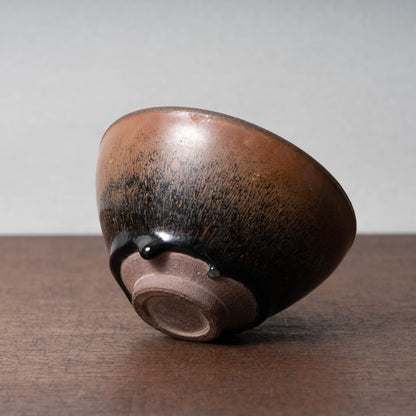 Southern Song Dynasty Tenmoku Tea Bowl with Hare’s-Fur Glaze