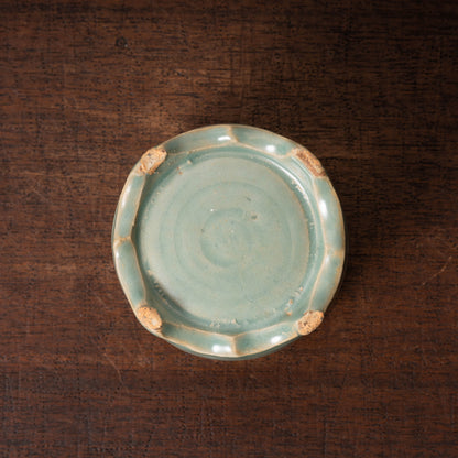 高麗 青磁象嵌梵字文有蓋壺