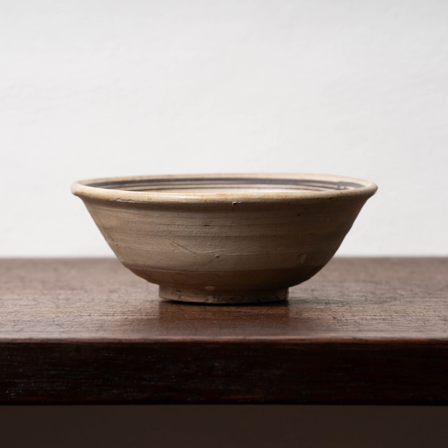 Southern Song Dynasty Cizhou Ware White and Black Teabowl with Chinese characters Design
