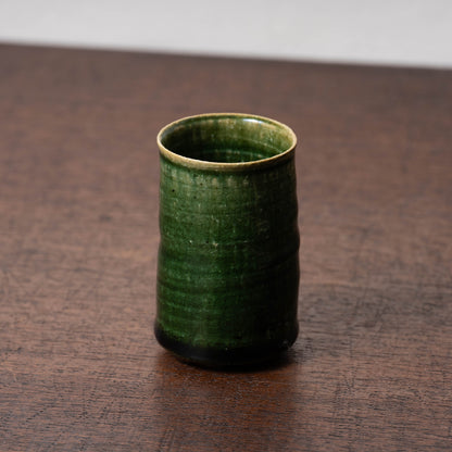 Edo Period Oribe Ware Cylindrical Bowl