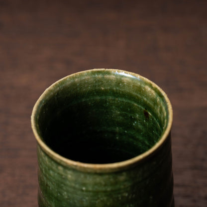 Edo Period Oribe Ware Cylindrical Bowl