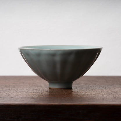 Ming Dynasty Longquan ware Celadon Tea Bowl with Lotus Design