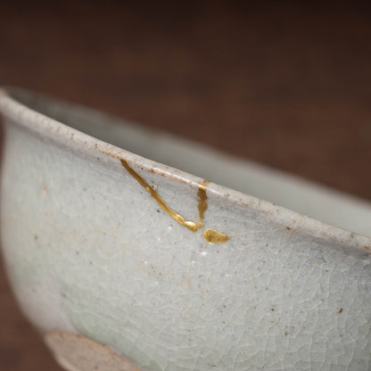 Joseon Dynasty White Glaze Small Tea Bowl (Katade Type)