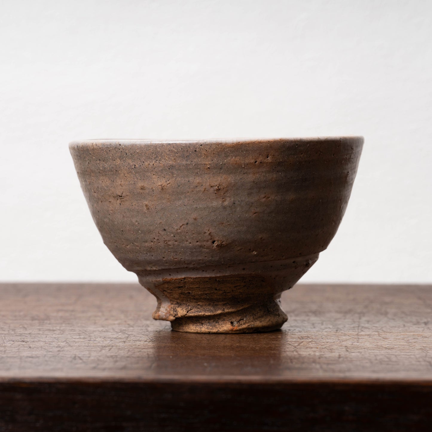 Joseon Dynasty Goki-type Tea Bowl with Spiral Bottom