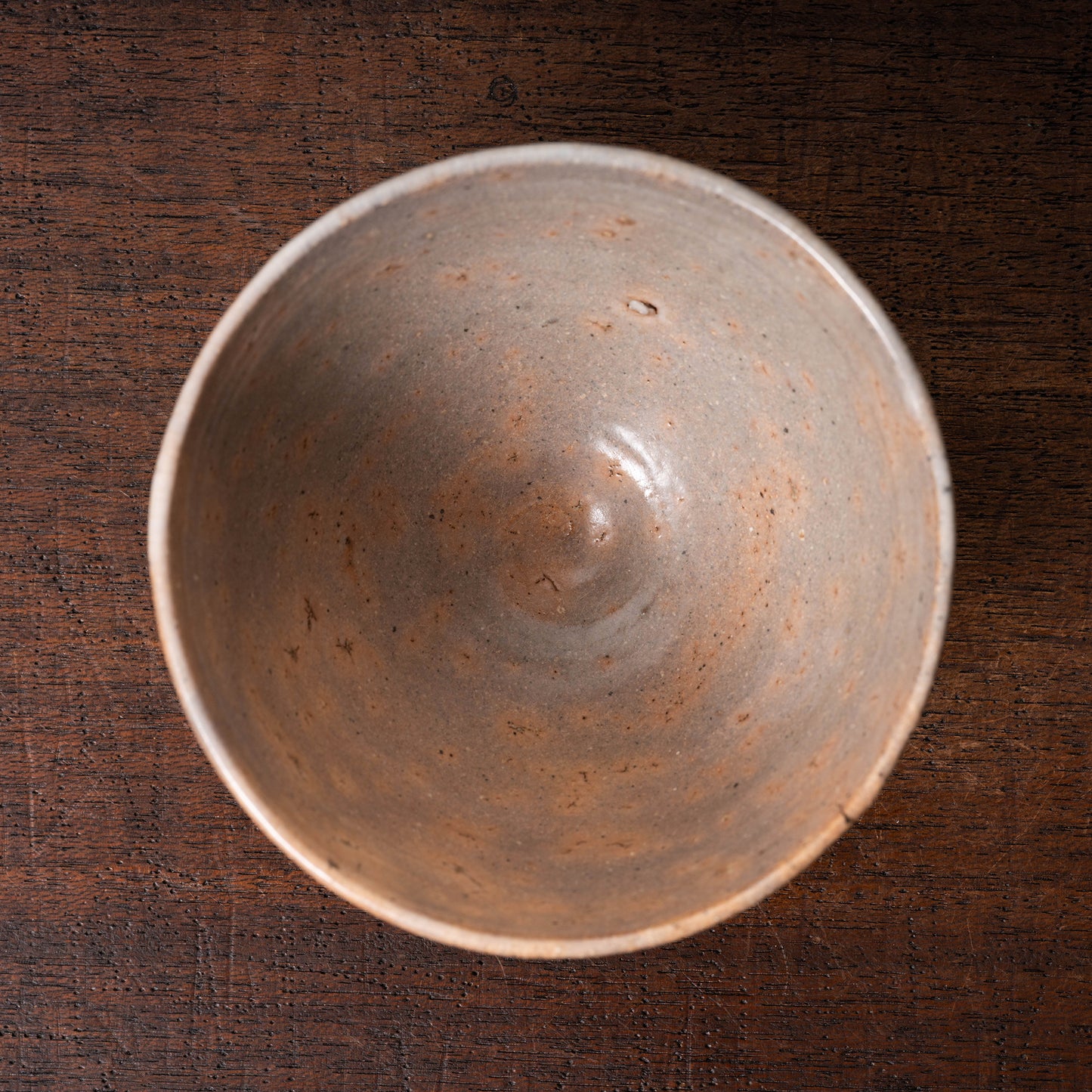 Joseon Dynasty Goki-type Tea Bowl with Spiral Bottom