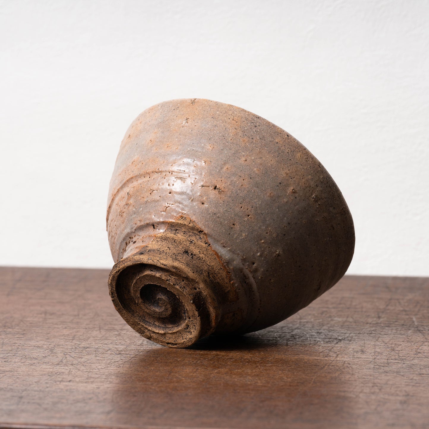 Joseon Dynasty Goki-type Tea Bowl with Spiral Bottom