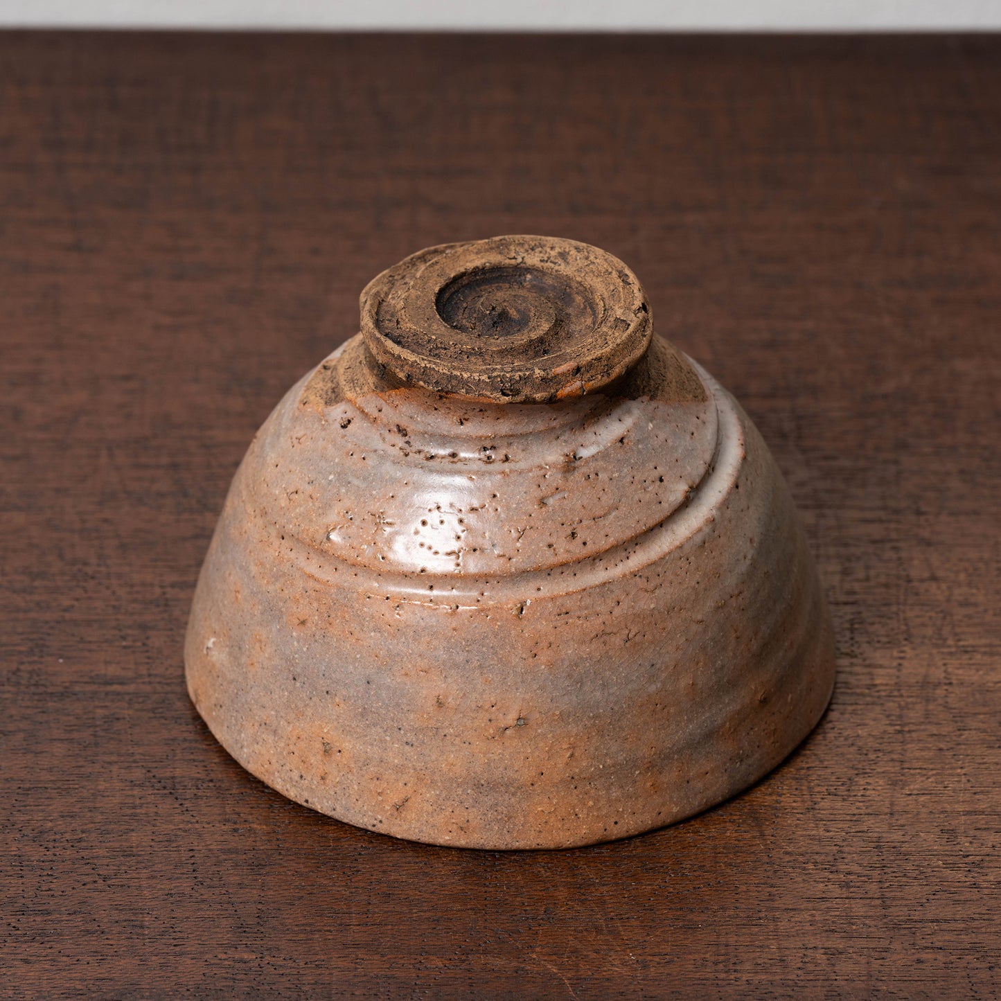 Joseon Dynasty Goki-type Tea Bowl with Spiral Bottom