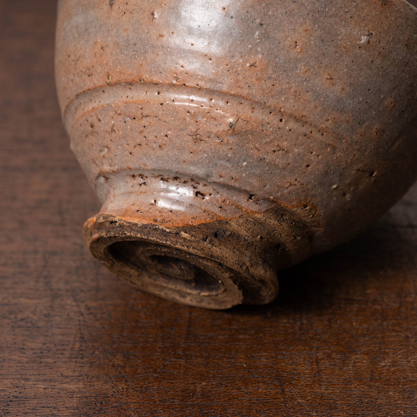 Joseon Dynasty Goki-type Tea Bowl with Spiral Bottom