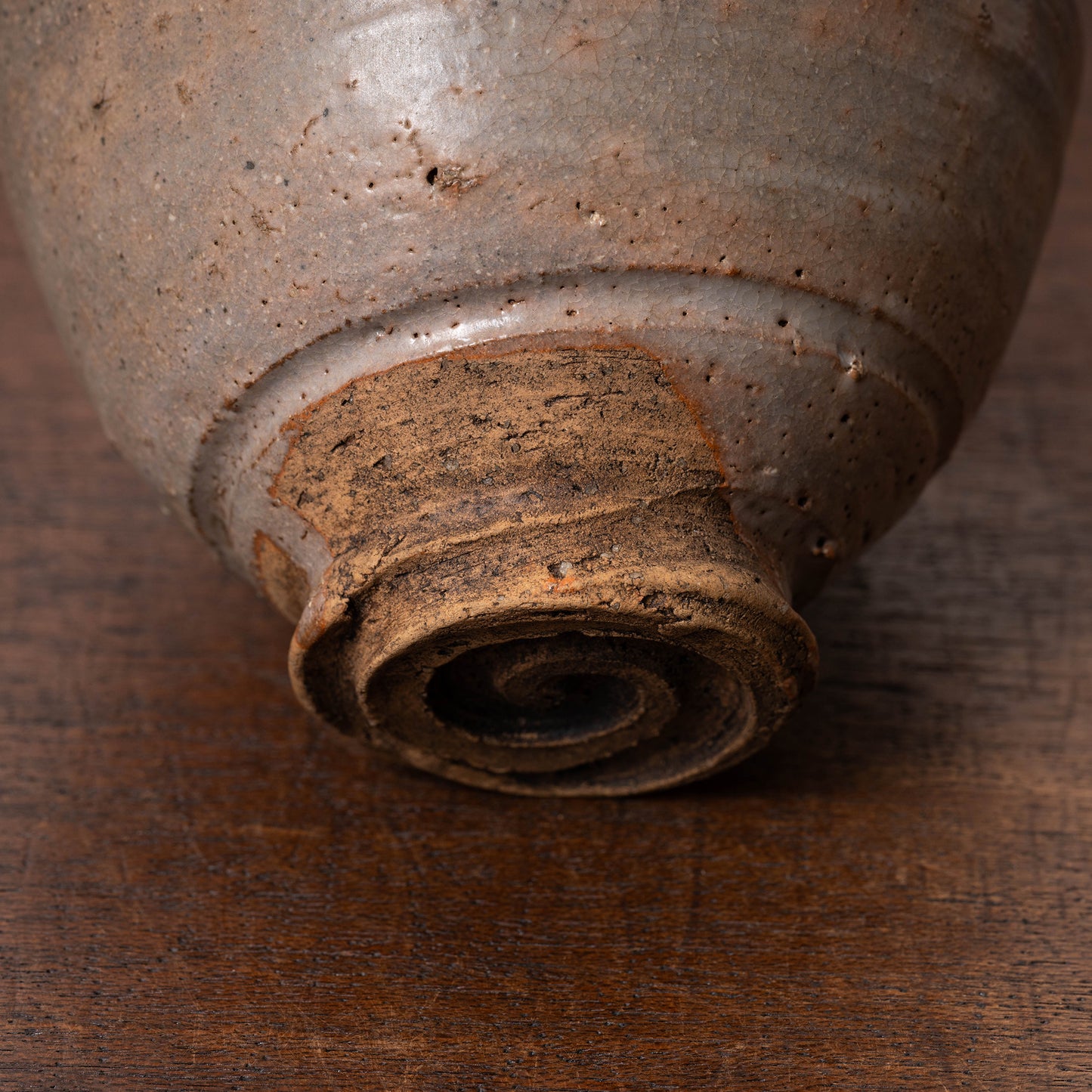 Joseon Dynasty Goki-type Tea Bowl with Spiral Bottom