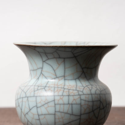 Southern Song Dynasty Ge ware Celadon Jarlet with Bronze-ware-style shape