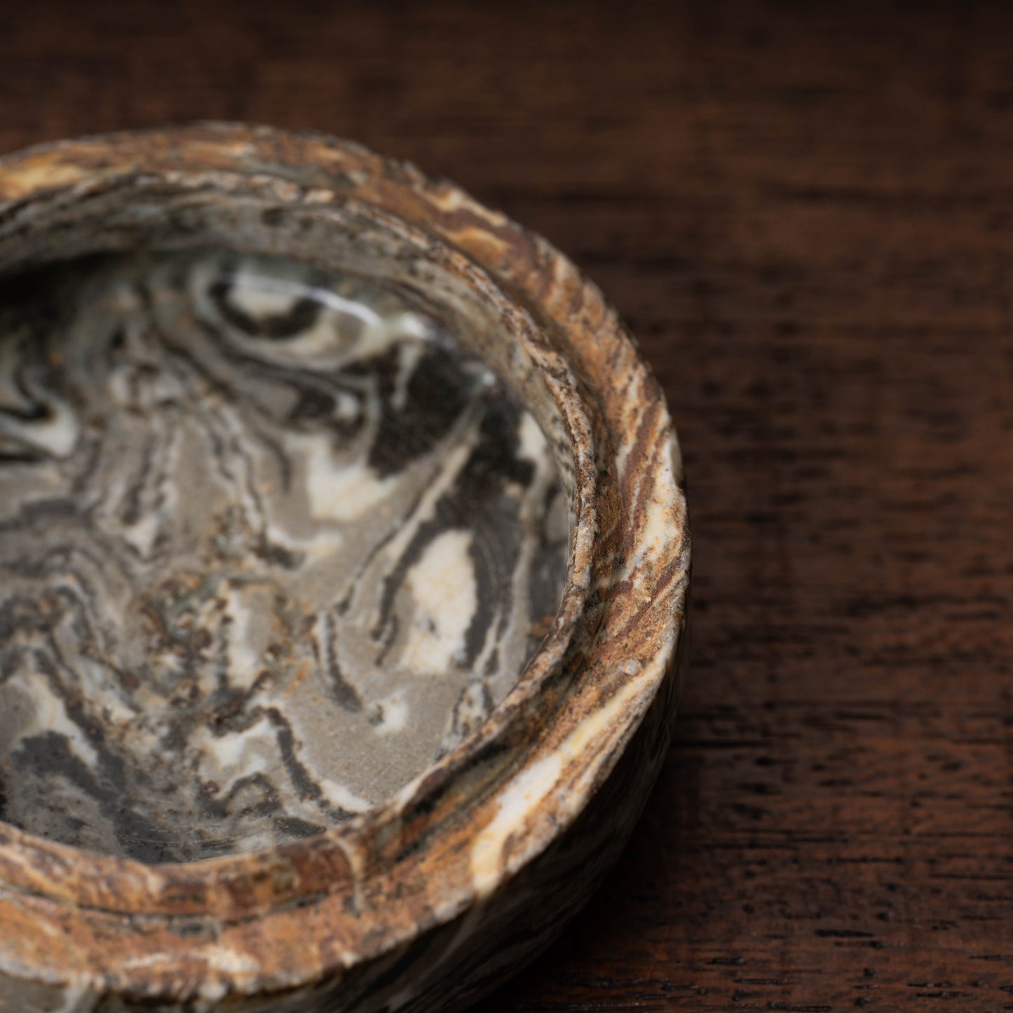 Goryeo Celadon Covered Box with Marble Knead Design