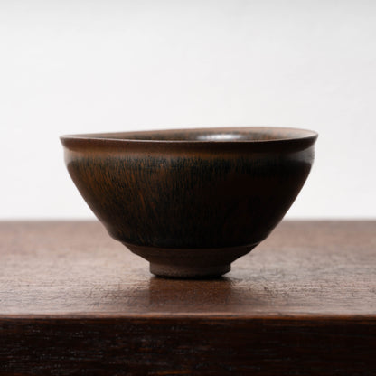 Southern Song Dynasty Tenmoku Tea Bowl with Hare’s-Fur Glaze