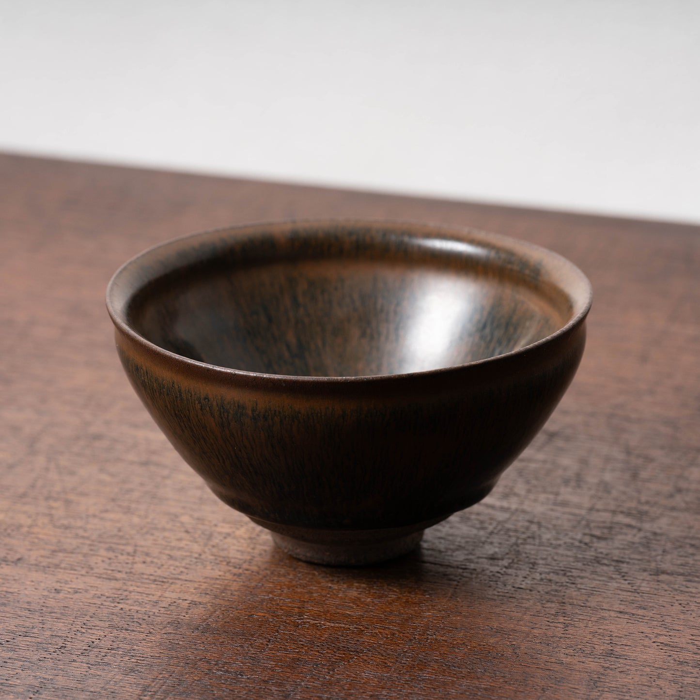 Southern Song Dynasty Tenmoku Tea Bowl with Hare’s-Fur Glaze