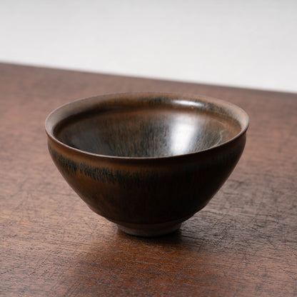 Southern Song Dynasty Tenmoku Tea Bowl with Hare’s-Fur Glaze