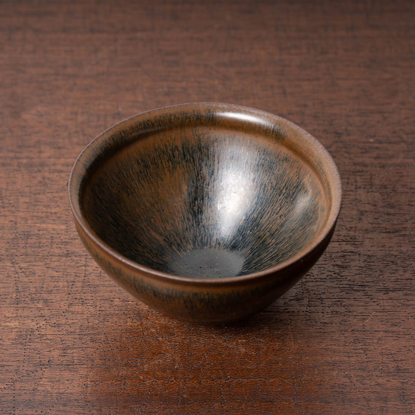 Southern Song Dynasty Tenmoku Tea Bowl with Hare’s-Fur Glaze