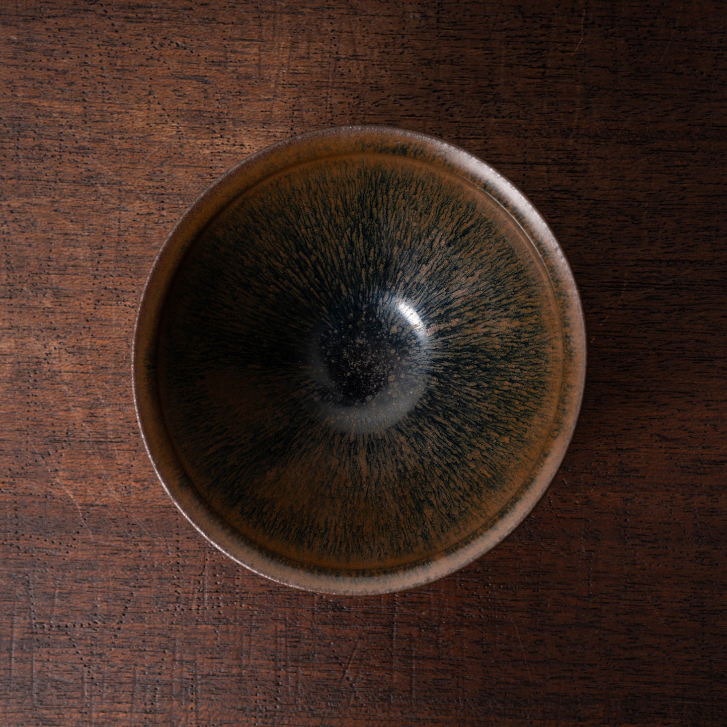 Southern Song Dynasty Tenmoku Tea Bowl with Hare’s-Fur Glaze