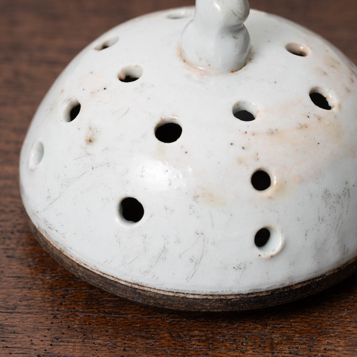 Joseon Dynasty White Porcelain Censer with Handles