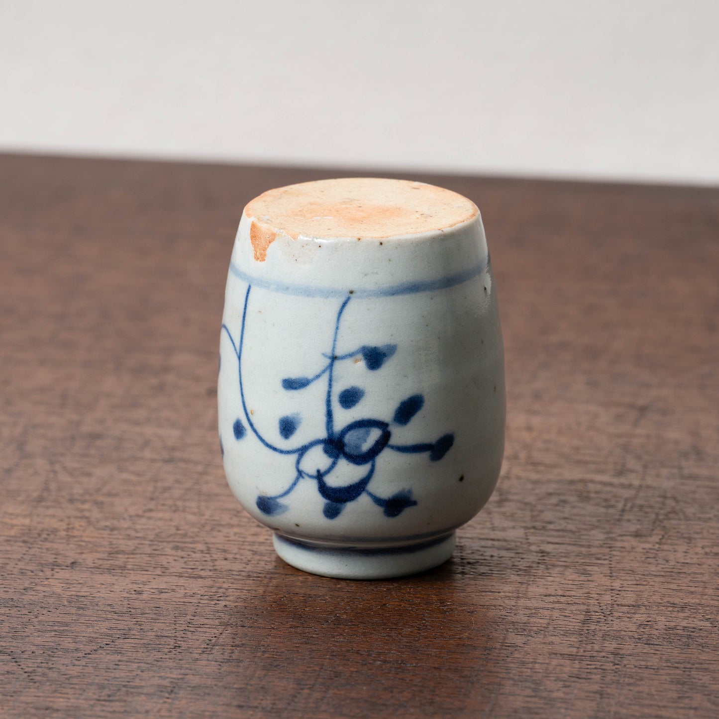 Qing Dynasty Blue and White Porcelain Jarlet with Flower Leaf Design