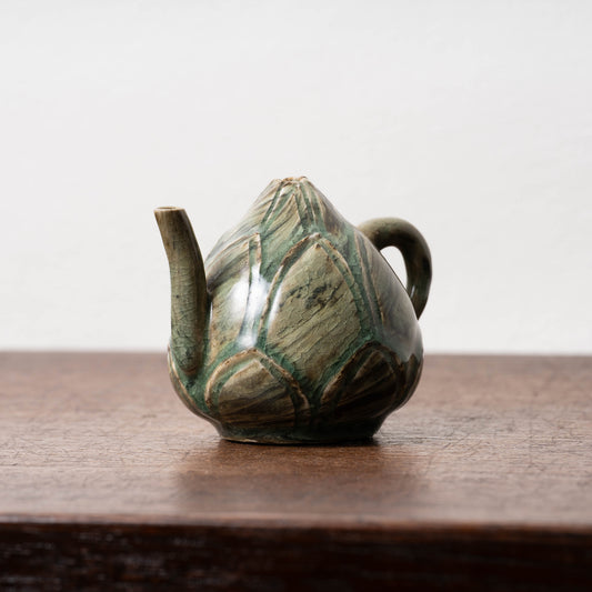 Goryeo Celadon Lotus Shape Water Dropper with Knead Design