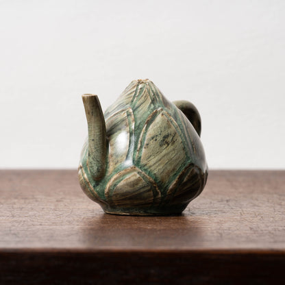 Goryeo Celadon Lotus Shape Water Dropper with Knead Design