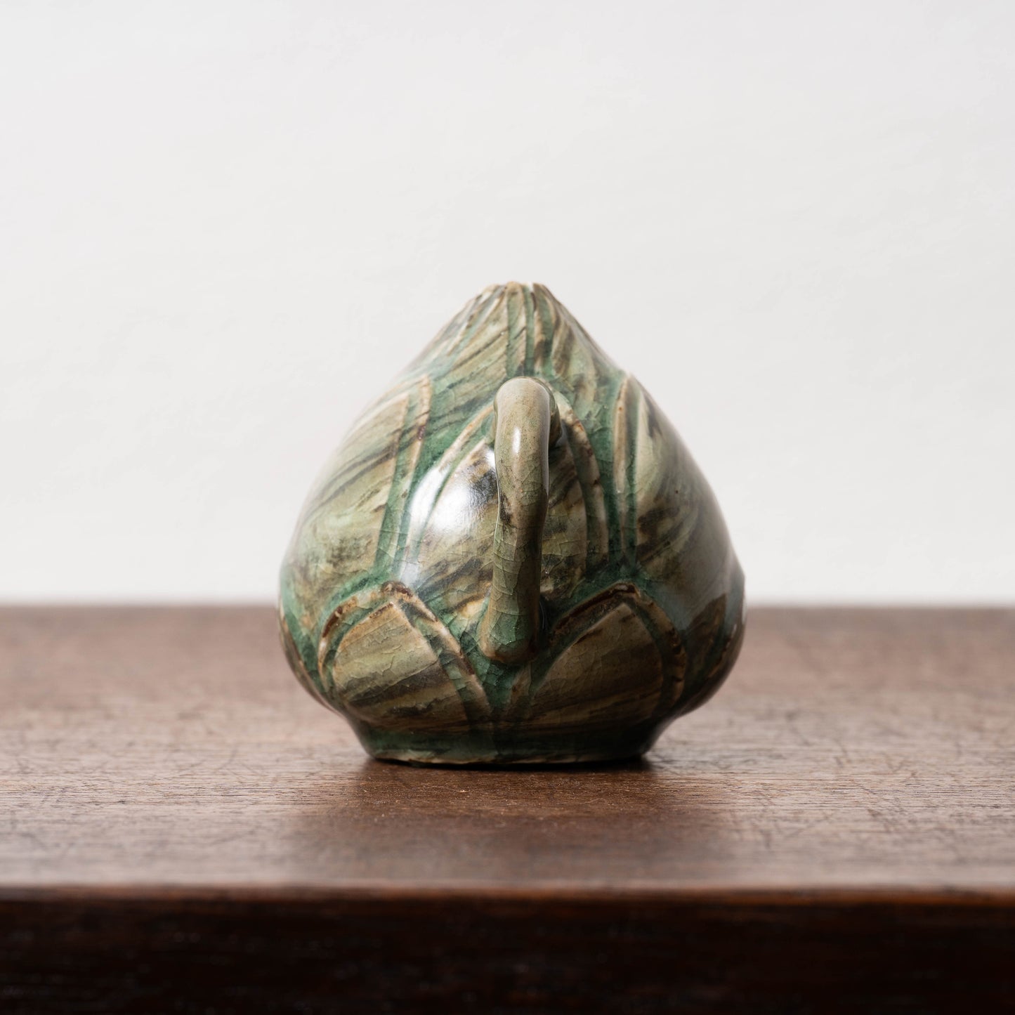 Goryeo Celadon Lotus Shape Water Dropper with Knead Design