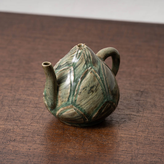 Goryeo Celadon Lotus Shape Water Dropper with Knead Design