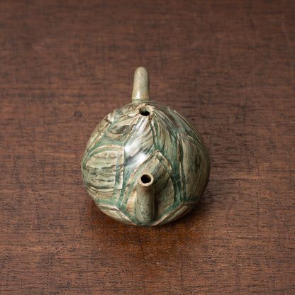 Goryeo Celadon Lotus Shape Water Dropper with Knead Design