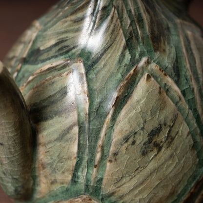 Goryeo Celadon Lotus Shape Water Dropper with Knead Design