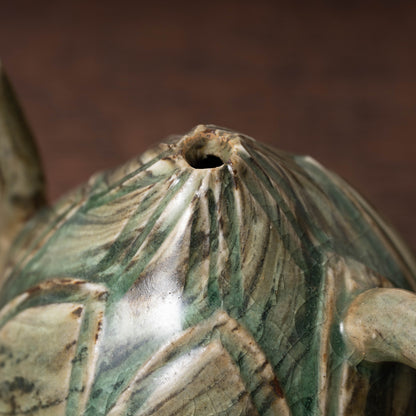 Goryeo Celadon Lotus Shape Water Dropper with Knead Design