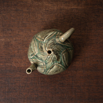 Goryeo Celadon Lotus Shape Water Dropper with Knead Design