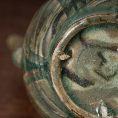 Goryeo Celadon Lotus Shape Water Dropper with Knead Design