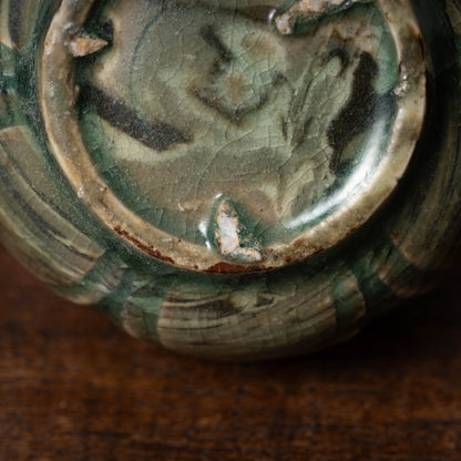 Goryeo Celadon Lotus Shape Water Dropper with Knead Design