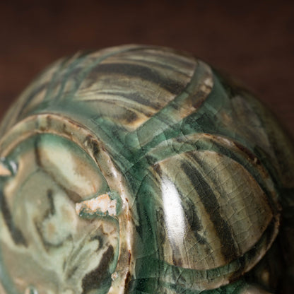 Goryeo Celadon Lotus Shape Water Dropper with Knead Design