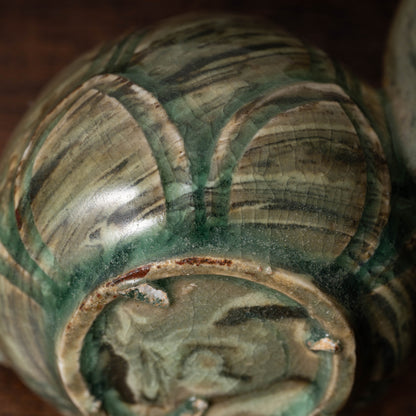 Goryeo Celadon Lotus Shape Water Dropper with Knead Design